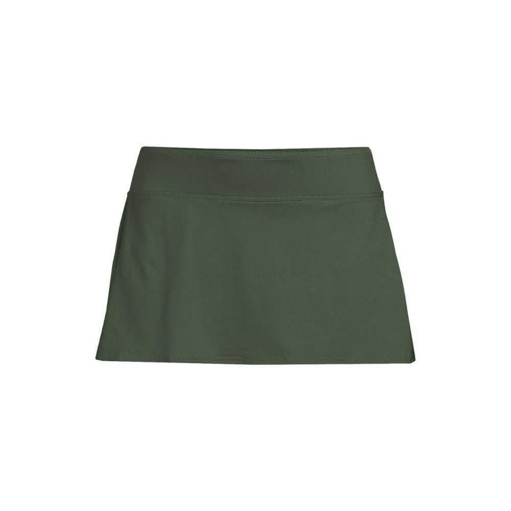 Land's End chlorine resist mini swim skirt swim bottoms rich olive green size 12